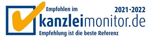 Kanzleilogos_2021_22_Empfohlen_im_Kanzlei_Monitor Empfohlen im Kanzleimonitor 2021 2022